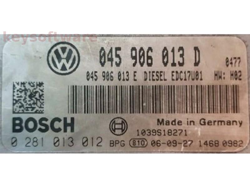 ECU Seat Ibiza 1.4TDI 045906013D 0281013012 EDC17U01 BMS {