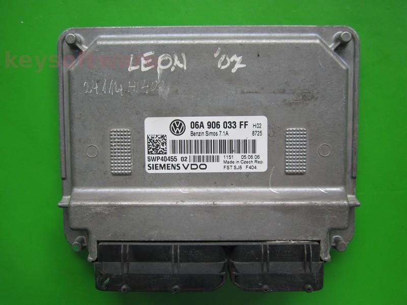 ECU Seat Leon 1.6 06A906033FF 5WP40455 SIMOS 7.1A BSE }