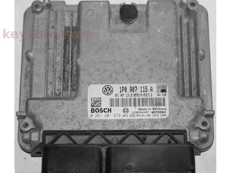 ECU Audi A4 1.8 1P0907115A 0261201672 MED17.5 BPG {