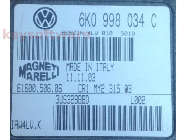 ECU Seat Ibiza 1.4 6K0998034C IAW 4LV.K {