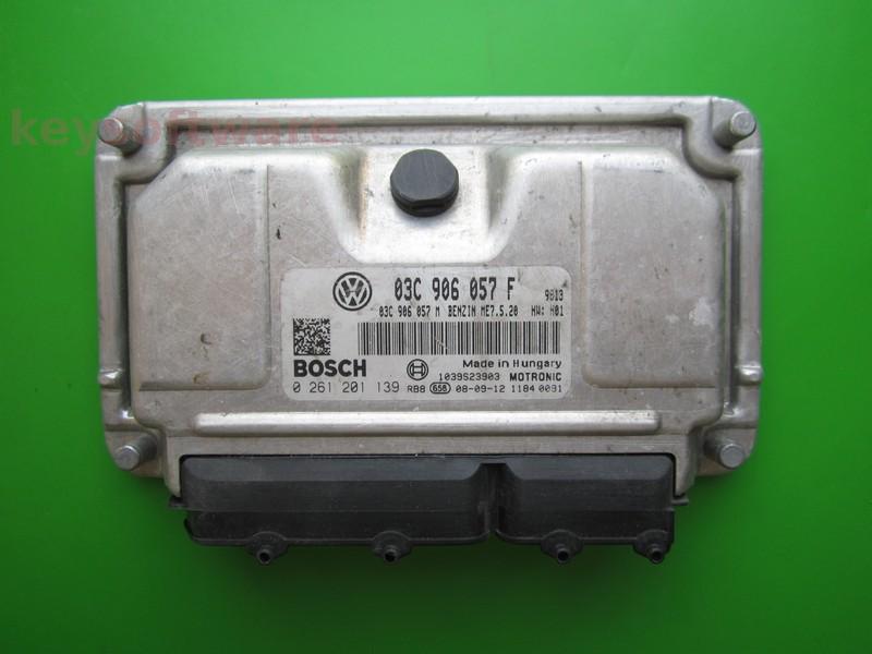 ECU Skoda Fabia 1.6 03C906057F 0261201139 ME7.5.20 BTS