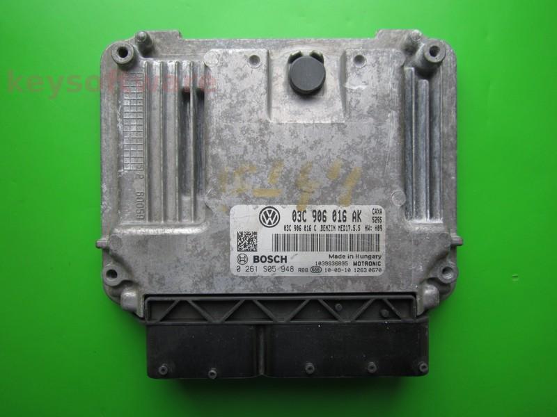 ECU Skoda Octavia 1.4 03C906016AK 0261S05948 MED17.5.5 CAXA H09