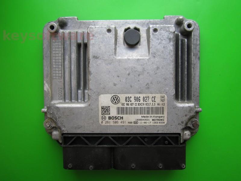 ECU Skoda Fabia 1.4 03C906027CE 0261S06491 MED17.5.5 CAVE H15