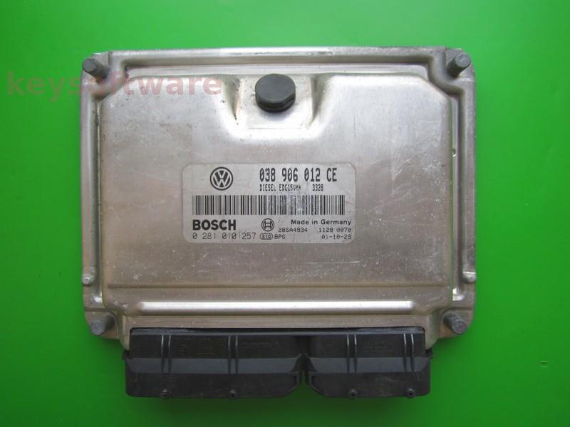 ECU Skoda Fabia 1.9SDI 038906012CE 0281010257 EDC15VM+ ASY }