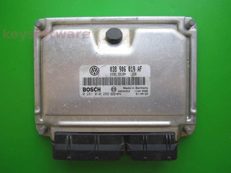ECU Skoda Fabia 1.9TDI 038906019AF 0281010289 EDC15P+ ATD
