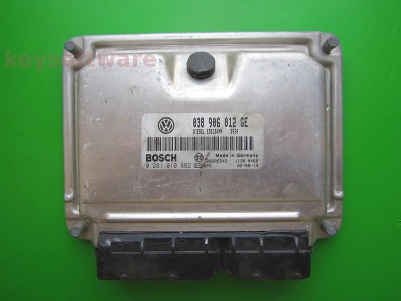 ECU Skoda Fabia 1.9SDI 038906012GE 0281010862 EDC15VM+ ASY