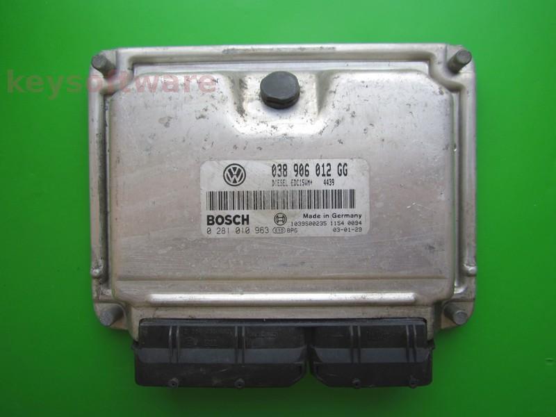 ECU Skoda Fabia 1.9SDI 038906012GG 0281010963 EDC15VM+ ASY{+