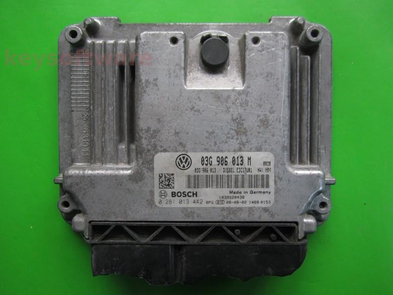 ECU Skoda Fabia 1.9TDI 03G906013M 0281013442 EDC17U01 BLS` H04
