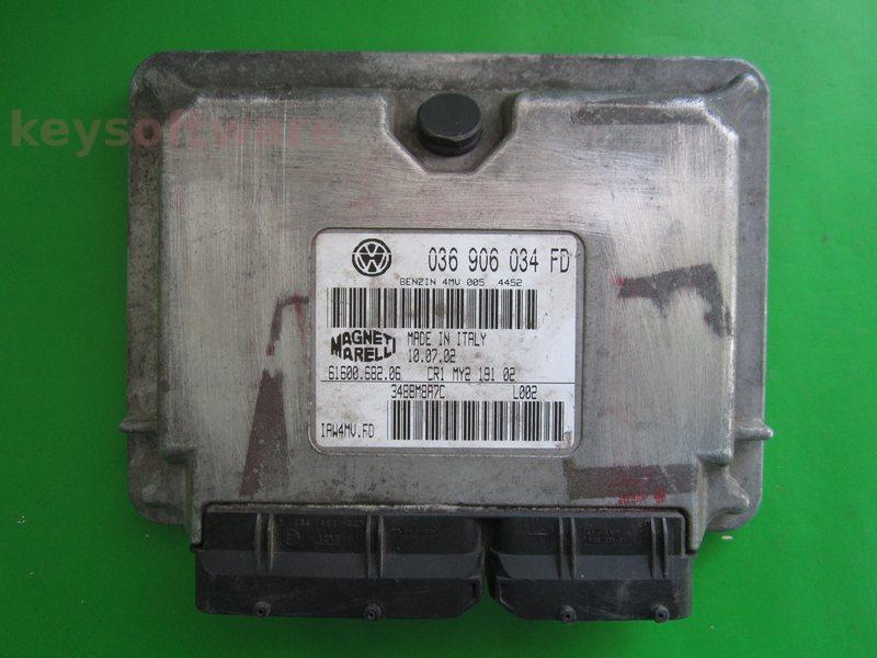 ECU Skoda Fabia 1.4 036906034FD 6160068208 IAW 4MV.FD BBY