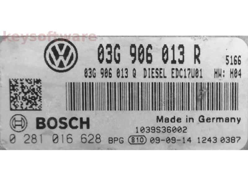 ECU Skoda Fabia 1.9TDI 03G906013R 0281016628 EDC17U01 H04