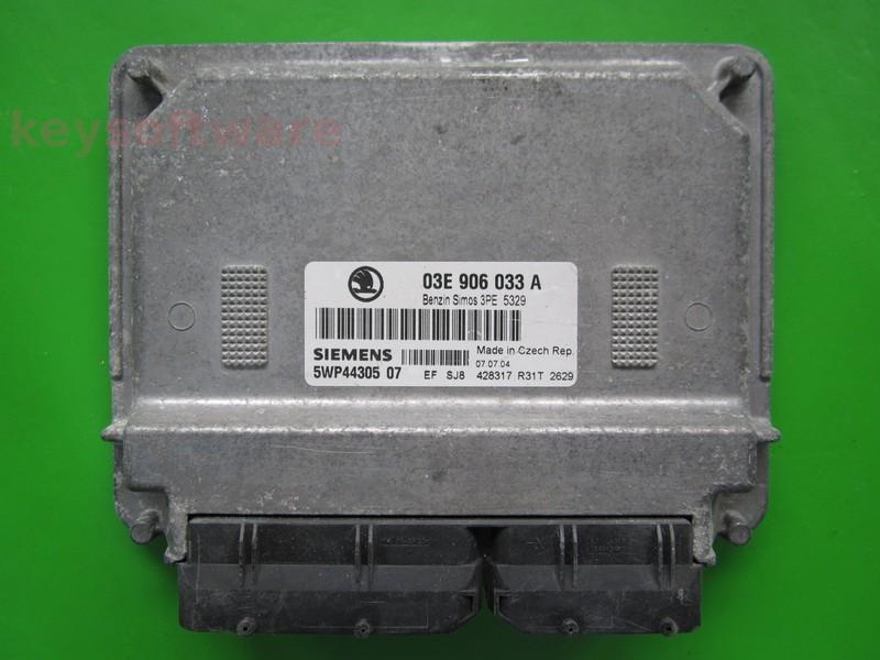 ECU Skoda Fabia 1.2 03E906033A 5WP44305 SIMOS 3PE AZQ