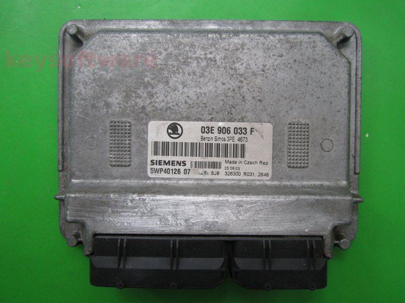 ECU Skoda Fabia 1.2 03E906033F 5WP40126 SIMOS 3PE