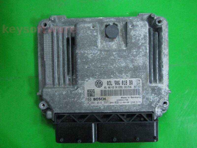 ECU Skoda Yeti 2.0TDI 03L906018BQ 0281016397 EDC17C46 CFHA H23