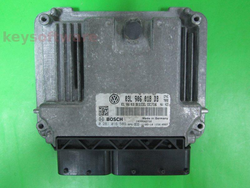 ECU Skoda Yeti 2.0TDI 03L906018DB 0281016589 EDC17C46 CFHC H23