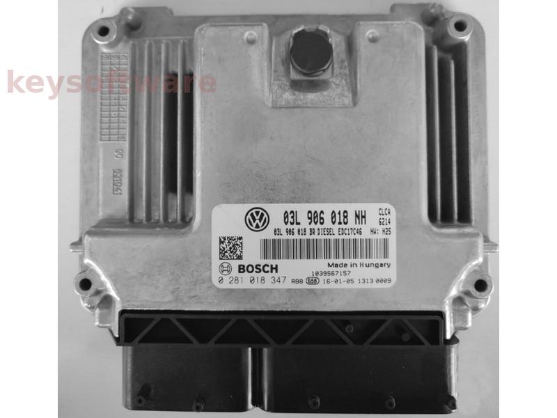 ECU Skoda Yeti 2.0TDI 03L906018NH 0281018347 EDC17C46 CLCA H25