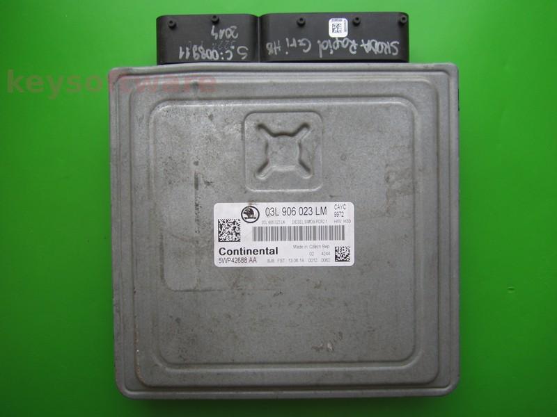 ECU Skoda Fabia 1.6TDI 03L906023LM 5WP42688 SIMOS PCR2.1 CAYC
