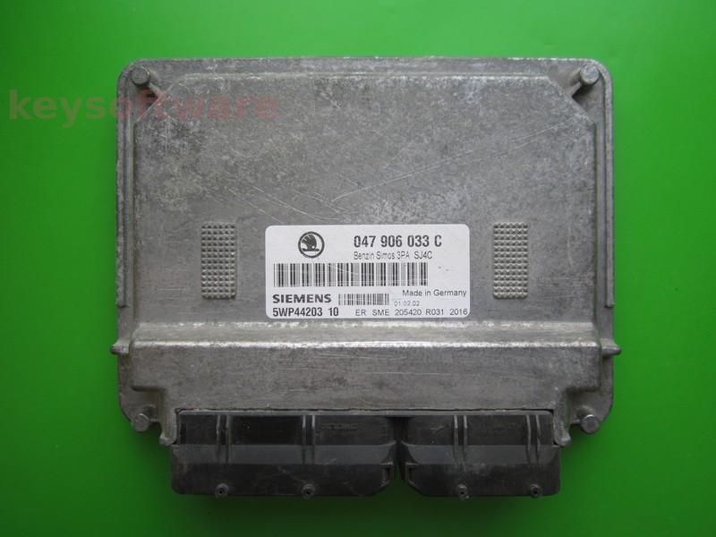 ECU Skoda Fabia 1.4 047906033C 5WP44203 SIMOS 3PA AQW }