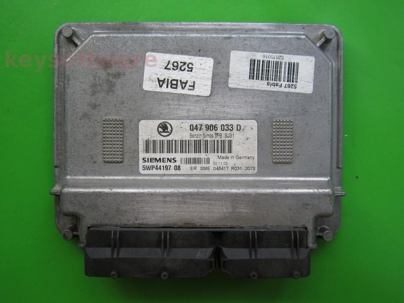 ECU Skoda Fabia 1.4 047906033D 5WP44197 SIMOS 3PB