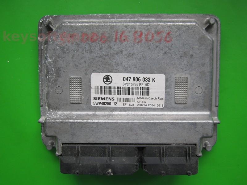 ECU Skoda Fabia 1.4 047906033K 5WP40250 SIMOS 3PA