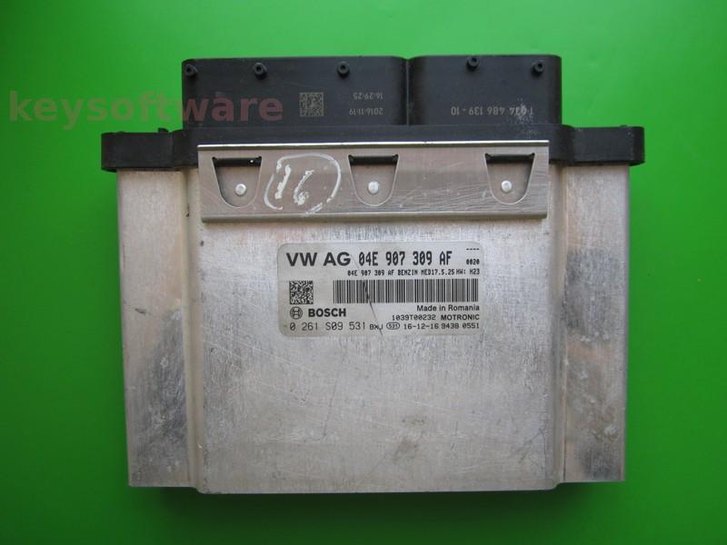 ECU Skoda Fabia 1.2 04E907309AF 0261S09531 MED17.5.25 H23}