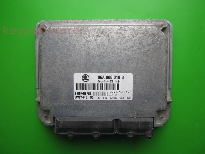 ECU Skoda Octavia 1.6 06A906019BT 5WP4445 SIMOS 2.1B AKL {