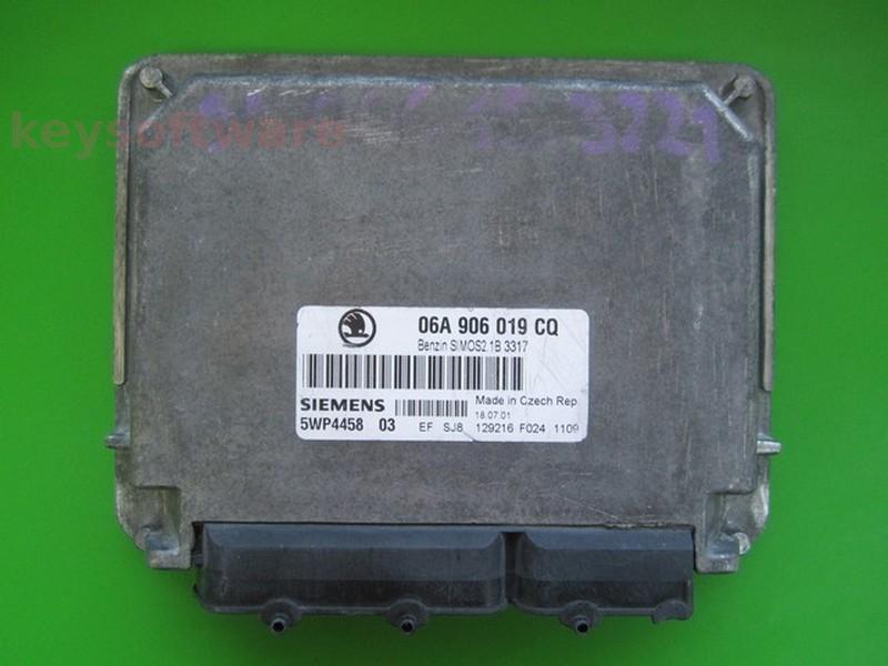 ECU Skoda Octavia 1.6 06A906019CQ 5WP4458 SIMOS 2.1B AKL {+