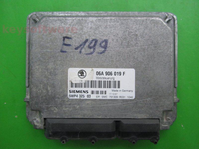 ECU Skoda Octavia 1.6 06A906019F 5WP4325 SIMOS 2.1B AKL +