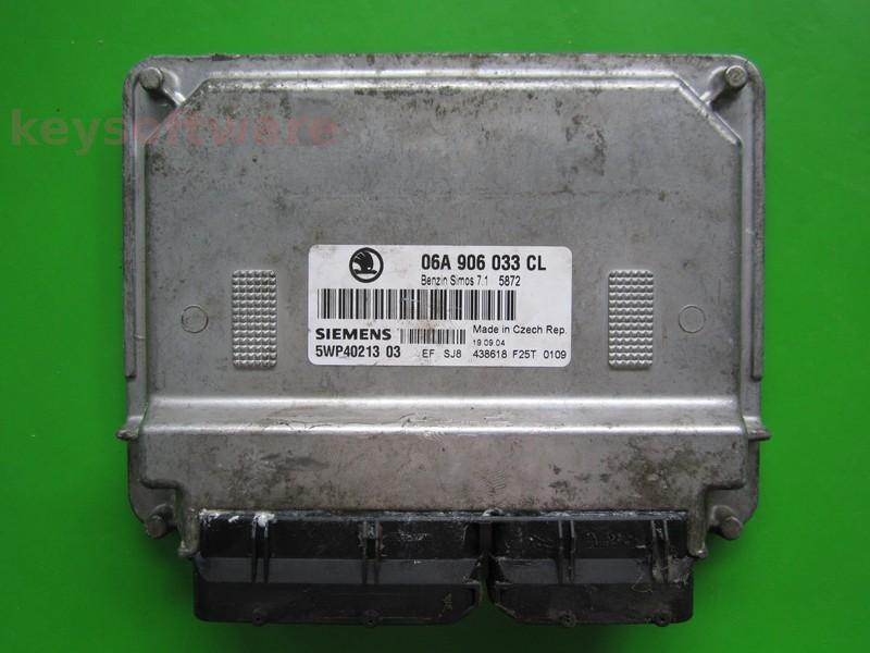ECU Skoda Octavia 1.6 06A906033CL 5WP40213 SIMOS 7.1 BSE {