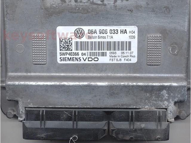 ECU Skoda Octavia 1.6 06A906033HA 5WP40366 SIMOS 7.1A BSE { +