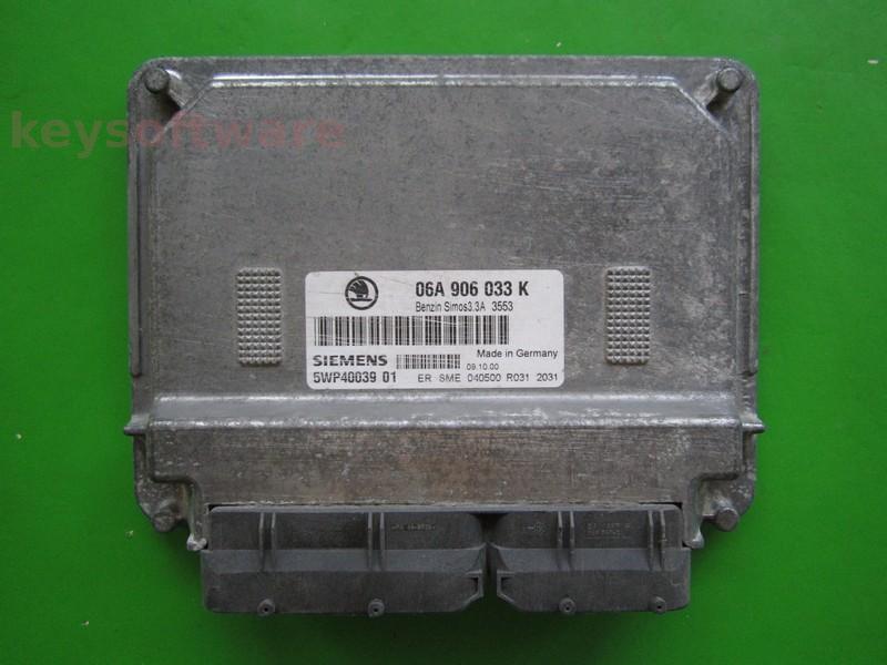 ECU Skoda Octavia 1.6 06A906033K 5WP40039 SIMOS 3.3A AVU + {