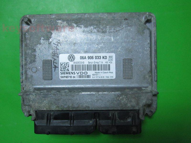 ECU Skoda Octavia 1.6 06A906033KD 5WP40718 SIMOS 7.1A BSE {
