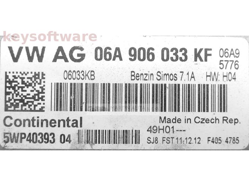 ECU Skoda Octavia 1.6 06A906033KF 5WP40393 SIMOS 7.1A {