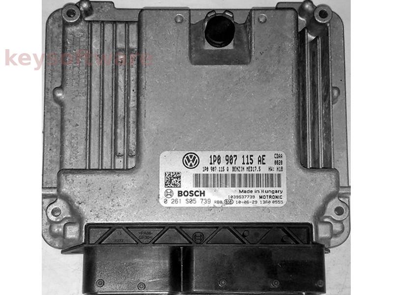ECU Seat Altea 1.8 1P0907115AE 0261S05739 MED17.5 CDAA {