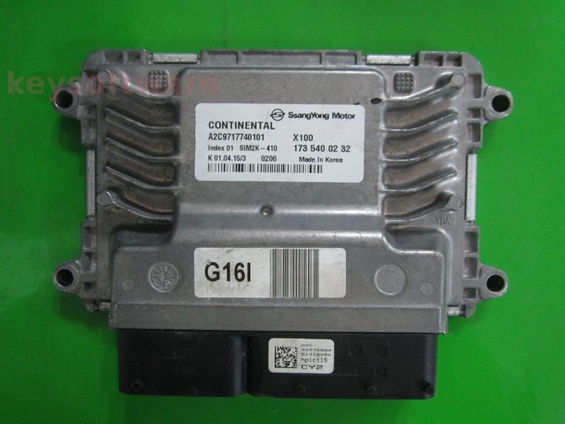 ECU SsangYong Tivoli 1.6 A2C9717740101 SIM2K-410