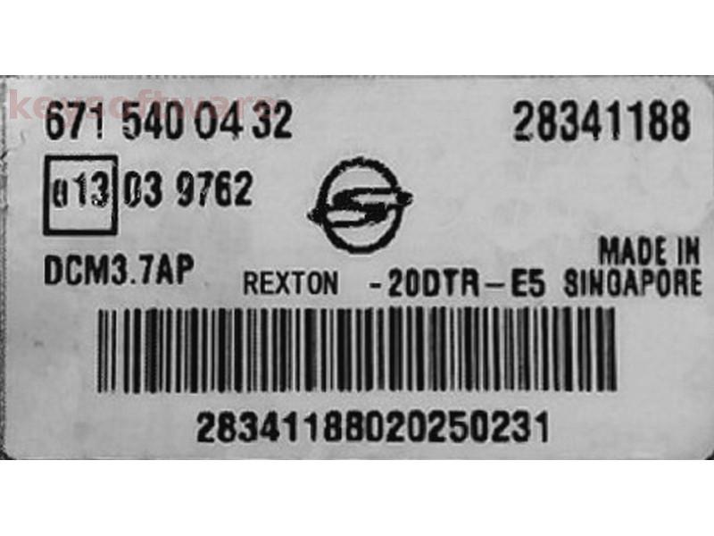 ECU Ssangyong Korando 2.0D 6715400432 28341188 DCM3.7AP {