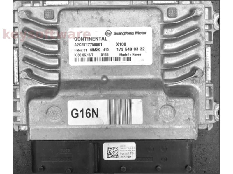 ECU SsangYong Tivoli 1.6 A2C9717750801 SIM2K-410 {