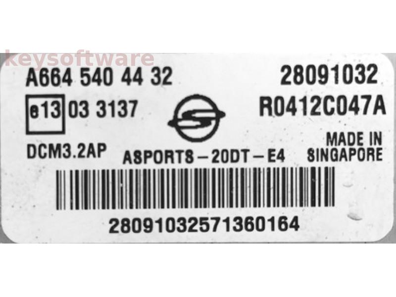 ECU Ssangyong Actyon 2.0 A6645404432 28091032 DCM3.2AP {