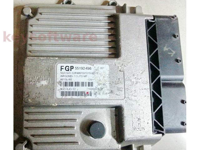 ECU Suzuki Wagon 1.3DDIS 55192498 7160002801 6JO.S2 {