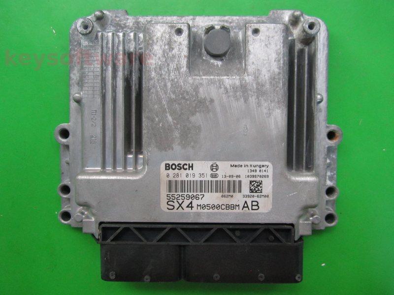 ECU Suzuki SX4 1.6 55259067 0281019351 EDC17C49