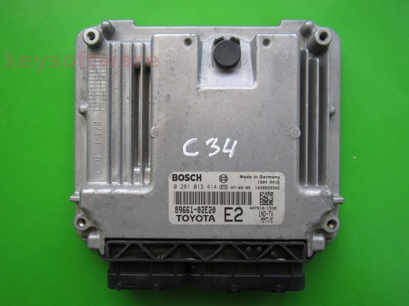 ECU Toyota Auris 1.4D4D 89661-02E20 0281013414 EDC16C10