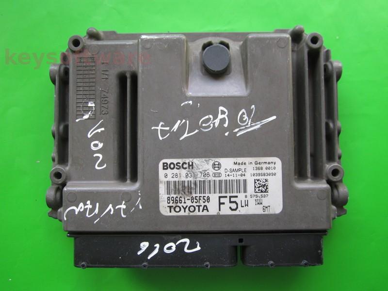 ECU Toyota Avensis 1.6D4D 89661-05F50 0281031706 EDC17C73 }