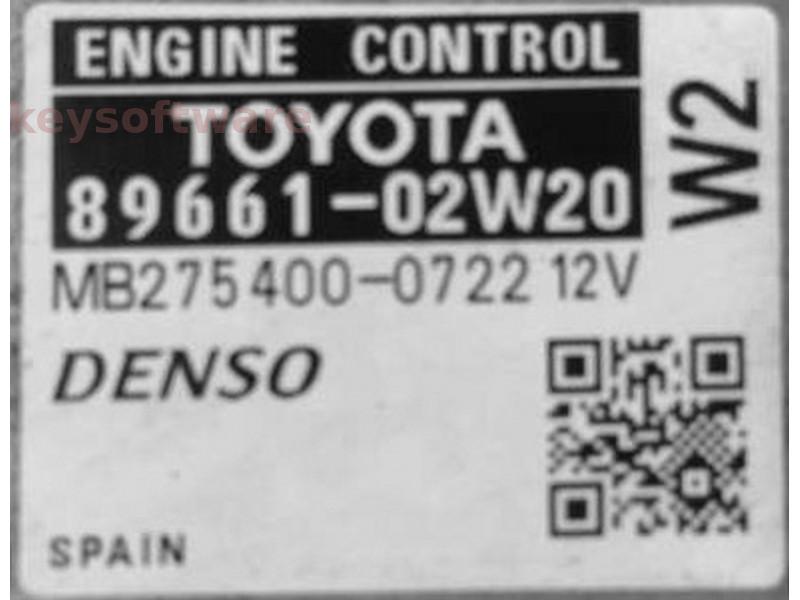 ECU Toyota Auris 1.3 89661-02W20 MB275400-0722