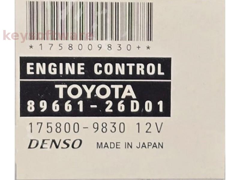 ECU Toyota Avensis 1.8 89661-26D101 175800-9830 {