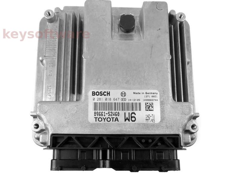 ECU Toyota Auris 1.4D4D 89661-52W60 0281018647 EDC17CP37
