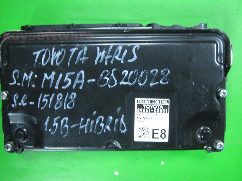 ECU Toyota Yaris 1.5 Hybrid 89661-K0081 MB283000-1360