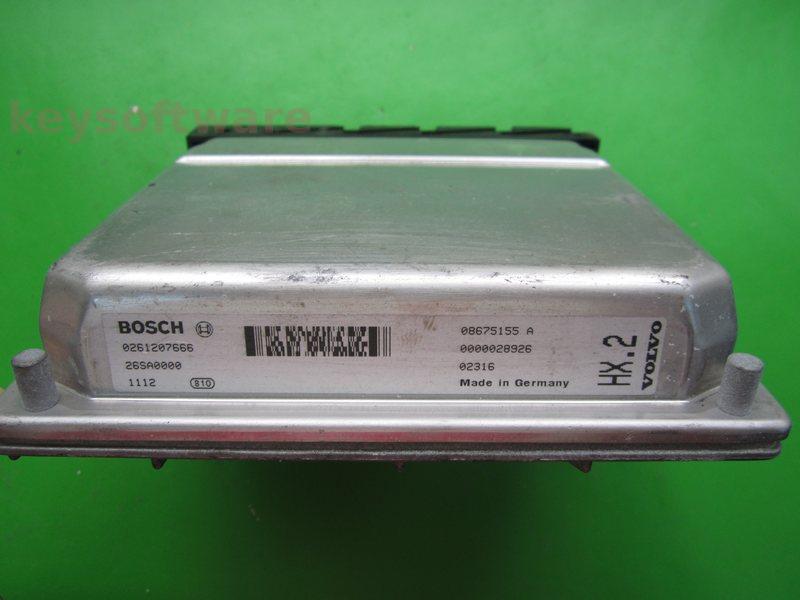 ECU Volvo V70 2.4 08675155A 0261207666 ME7.0.1
