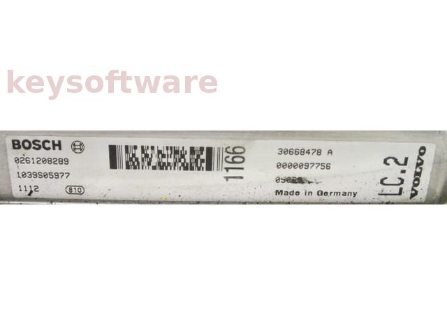 ECU Volvo V70 2.5 30668478A 0261208289 ME7.0.1 {