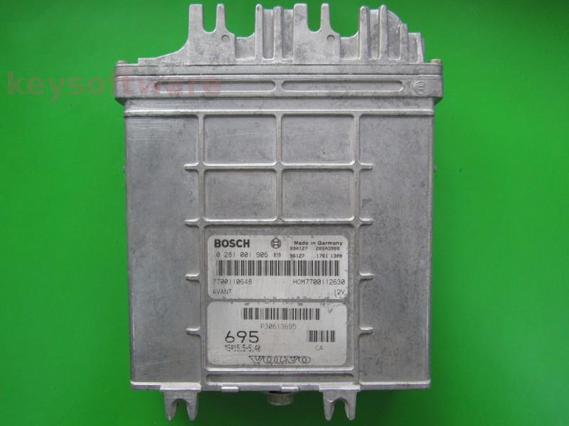ECU Volvo S40 1.9D 7700110648 0281001906 MSA15.5