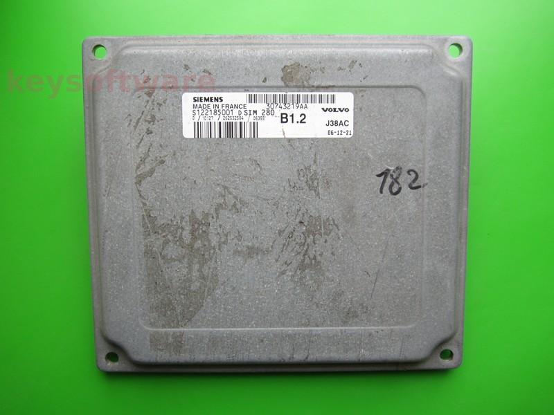 ECU Volvo S40 1.6 30743219AA S122185001D SIM280