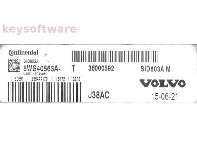 ECU Volvo V50 2.0D 36000592 5WS40563A-T SID803A {